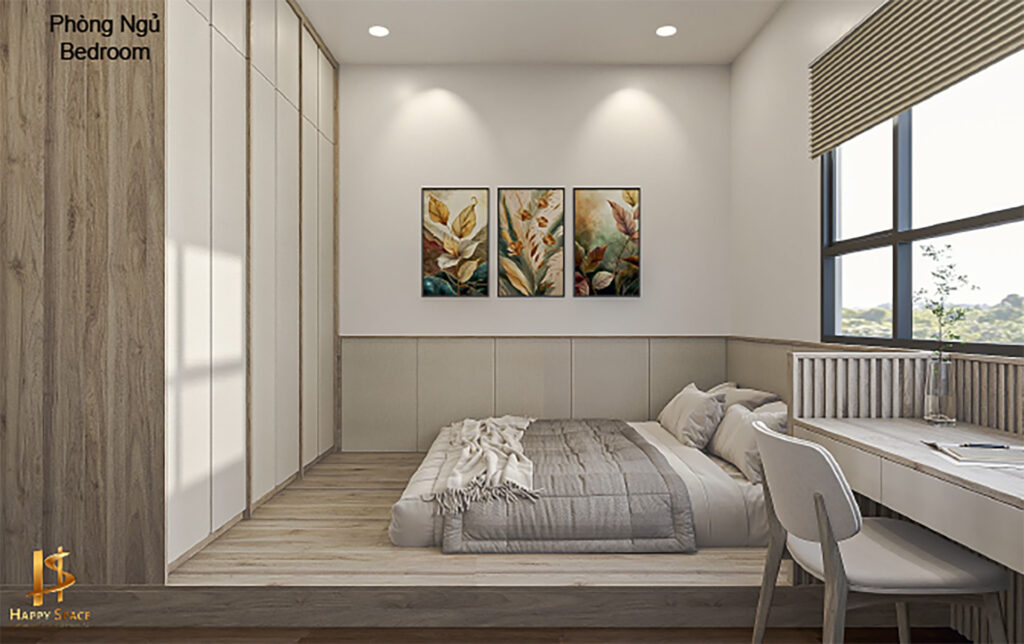 phòng ngủ phong cách hiện đại tối giản