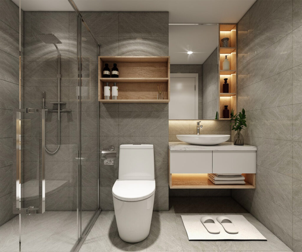 phòng tắm căn hộ hưng phúc