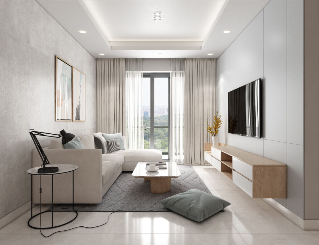 phòng khách thiết kế hiện đại