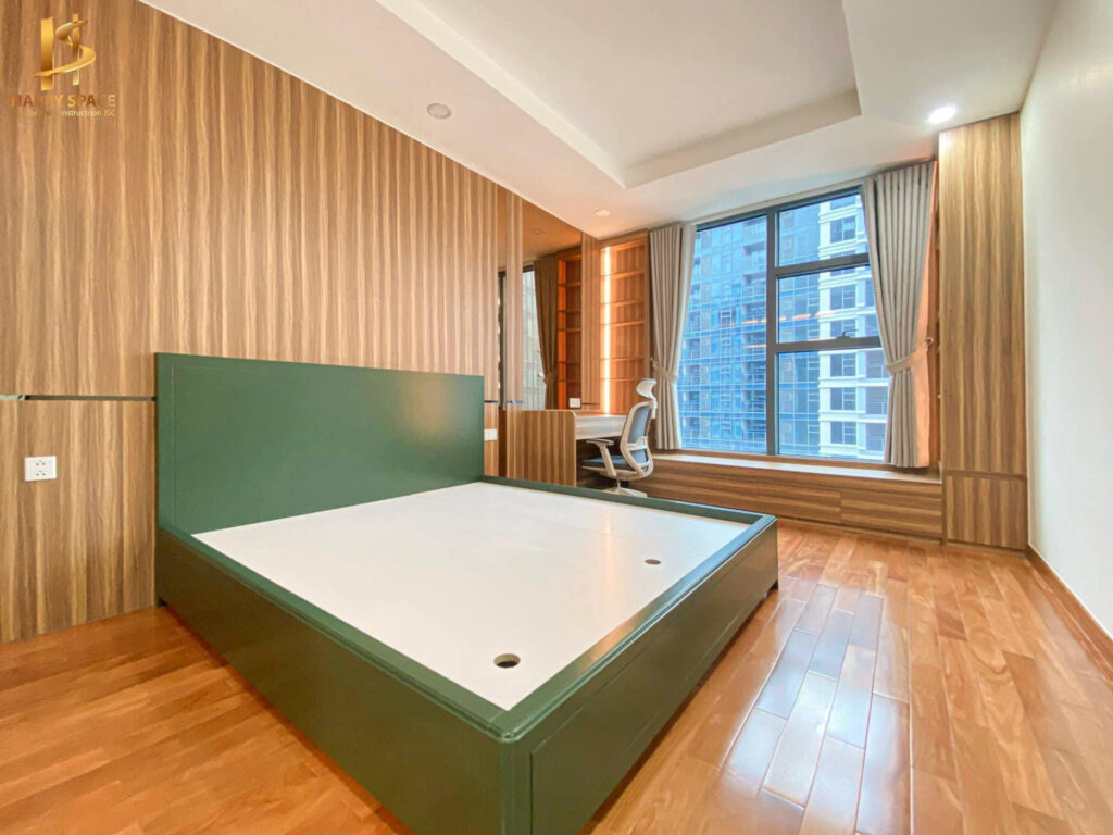 phòng ngủ căn hộ midtown với thiết kế hiện đại