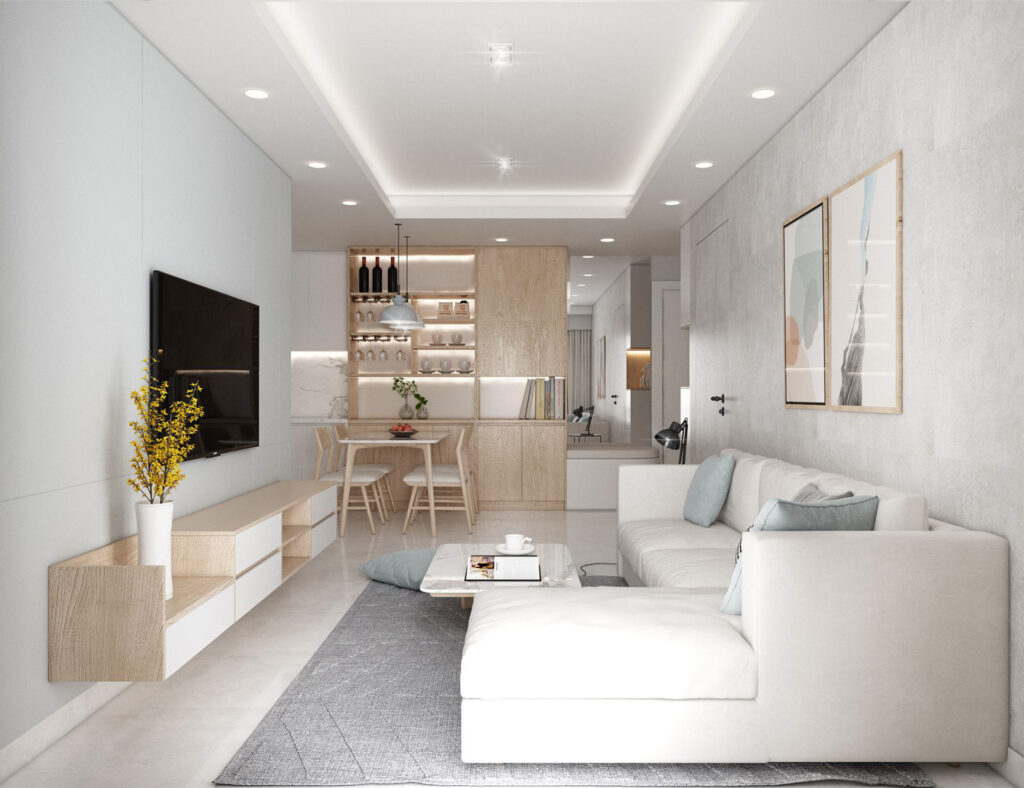 phòng khách thiết kế phong cách hiện đại